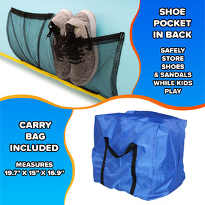 Sportspower My 1st Inflatable Bounce House with Slide & Mesh Shoe Pockets
