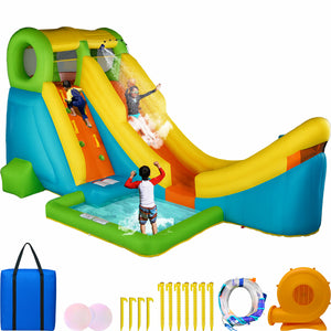 Sportspower Half Pipe 17' Inflatable Water Slide with Basketball Hoop