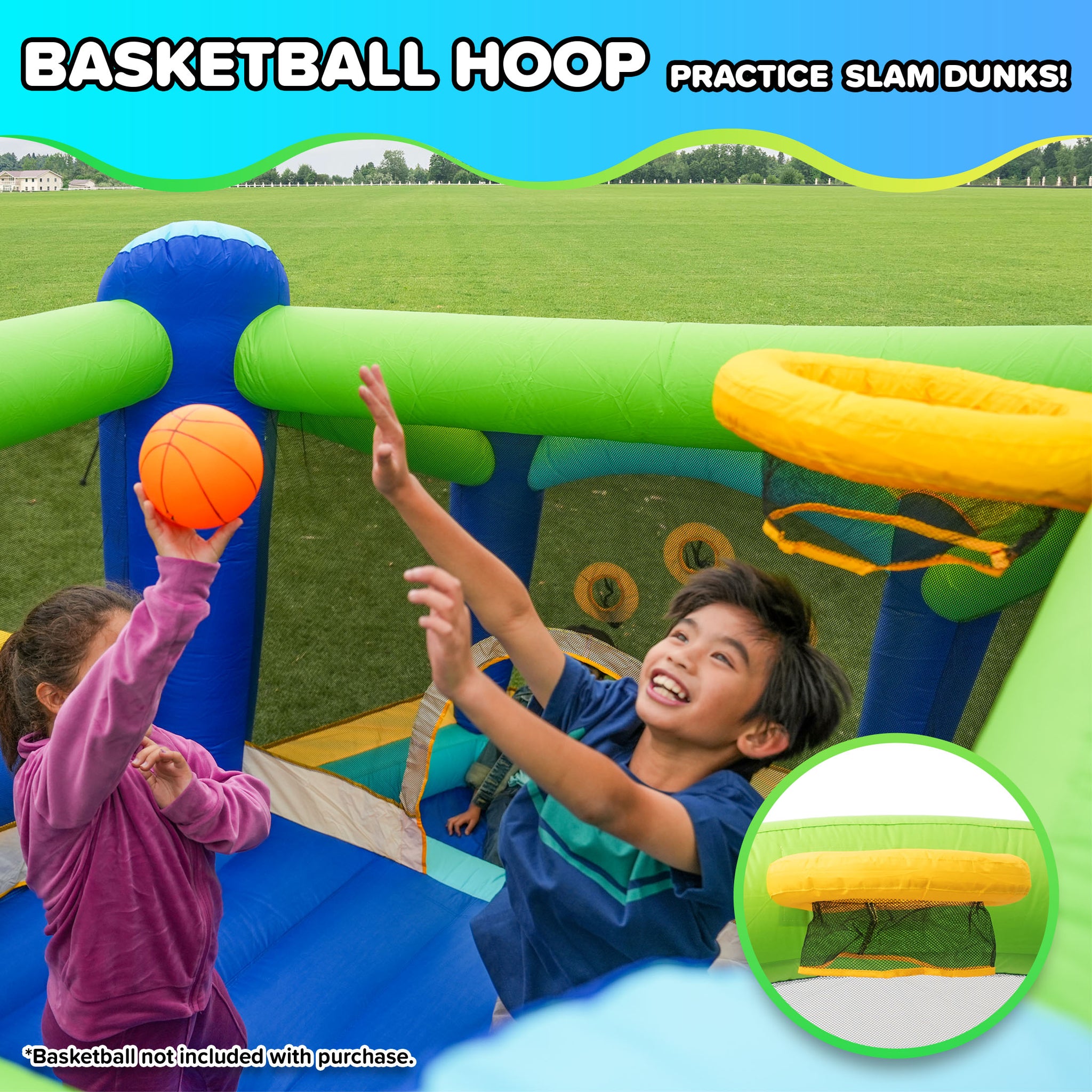 Sportspower My First Jump N' Slide Bounce House With Blower,