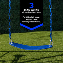 Load image into Gallery viewer, Sportspower Triple Swing and Saucer Metal Swing Set
