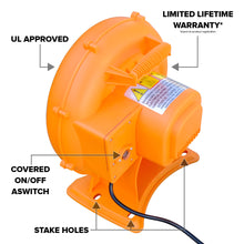 Load image into Gallery viewer, Sportspower 750W Electric Air Blower for Inflatable Bounce Houses &amp; Water Slides
