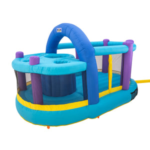 Sportspower Inflatable Bounce House with Kid’s Whack-A-Play and Basketball Hoop