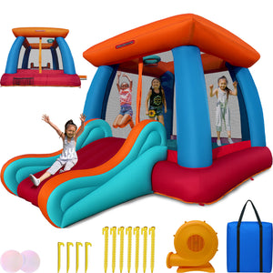 My 1st Inflatable Bounce House with Slide & Hoop