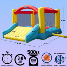 Load image into Gallery viewer, Sportspower My 1st Jump N Play Inflatable Bounce House with Large Slide
