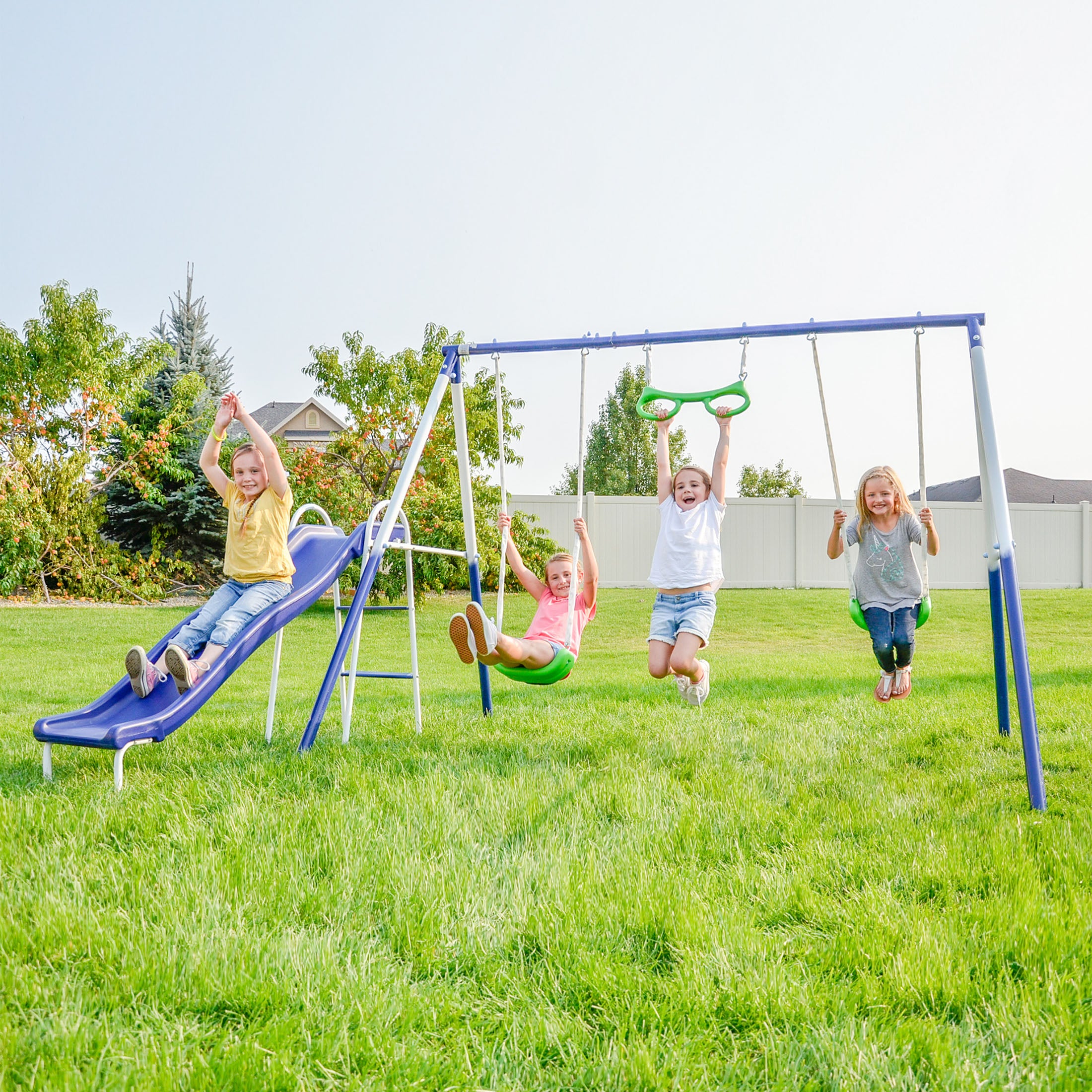 Sportspower Sierra Vista 4-Station Metal Swing Set