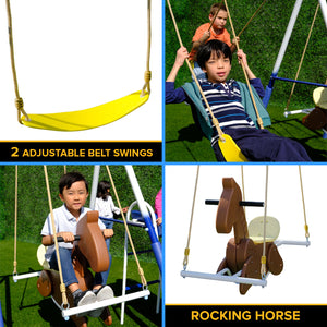 Super 8 Fun Metal Swing Set