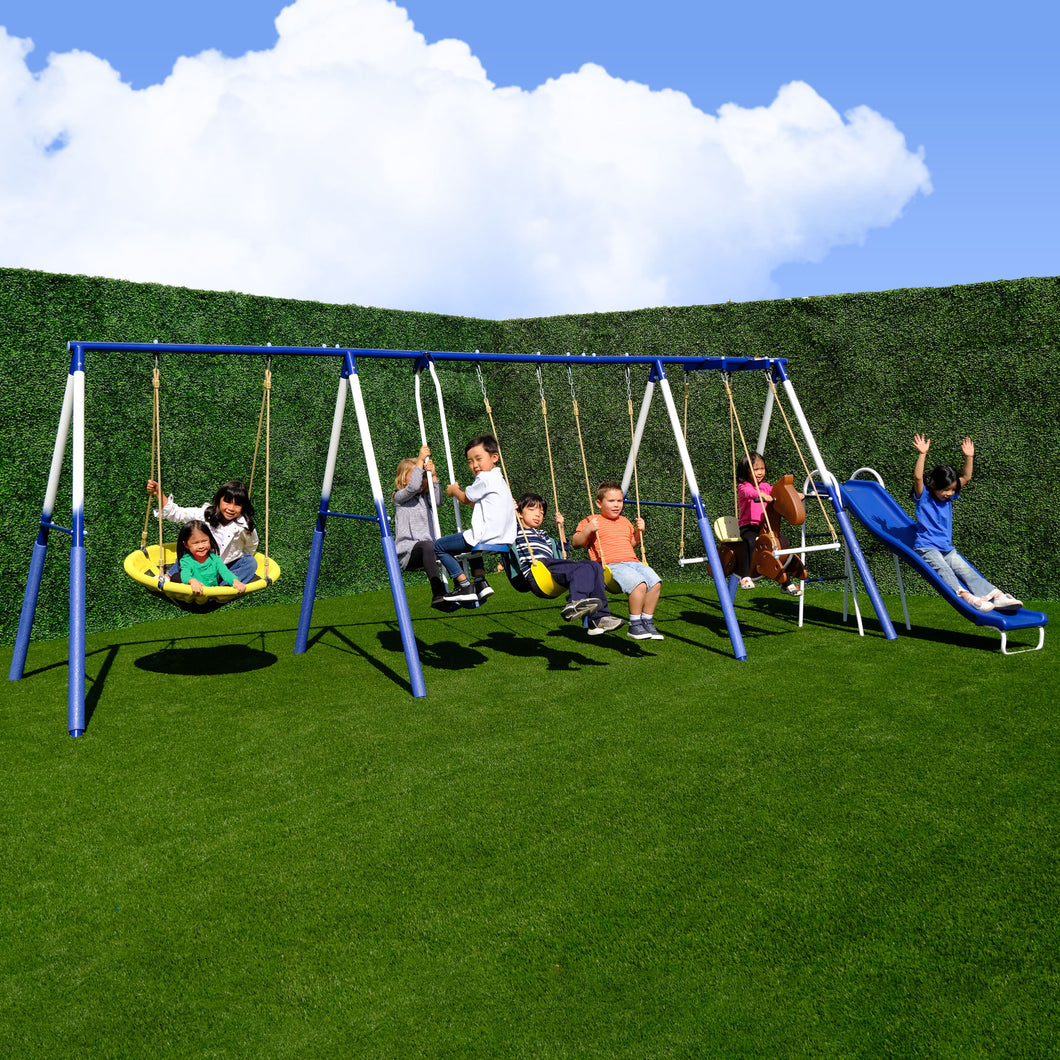 Super 8 Fun Metal Swing Set SportsPowerSwingSets