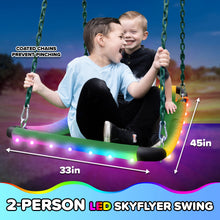Load image into Gallery viewer, Sportspower Mt. Fuji 9.5ft Heavy-Duty Metal Swing Set with LED Swings
