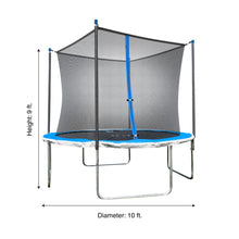 Load image into Gallery viewer, TruJump 10 Foot Blue Trampoline with Enclosure
