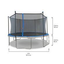 Load image into Gallery viewer, TruJump 14&#39; Blue Trampoline with Enclosure
