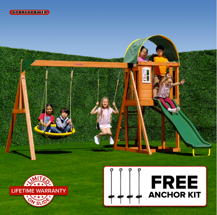 Amelia Wooden Swing Set