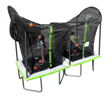 Load image into Gallery viewer, Sportspower TruJump 12ft x 6ft Rectangular BattleBall Trampoline with Built-In Ball Scoring Game, Exceeds ASTM Safety Standards
