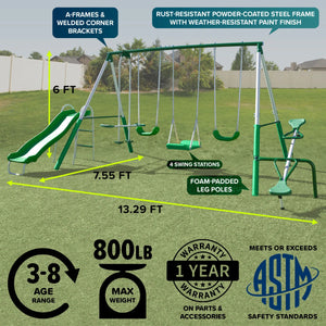 Park Ridge Metal swing set – SportsPowerSwingSets