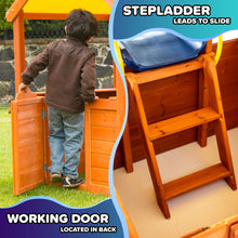 Load image into Gallery viewer, Sportspower Encinitas Wood Playhouse With 4&#39; Slide

