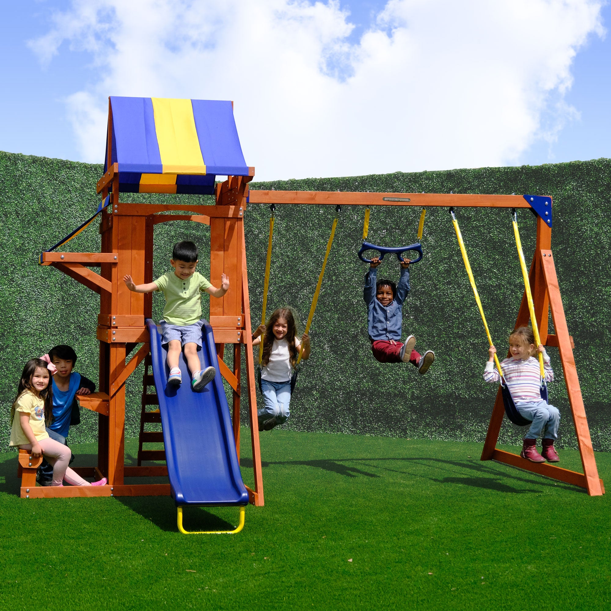 Sunnyslope Wooden Swing Set – SportsPowerSwingSets