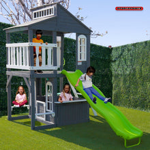 Load image into Gallery viewer, Blakely Wooden 2-Story Playhouse with Slide
