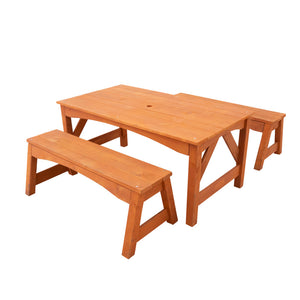 Sportspower Wooden Picnic Table With Separated Bench